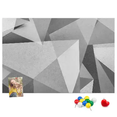 Tablica korkowa z motywem abstrakcji 3D