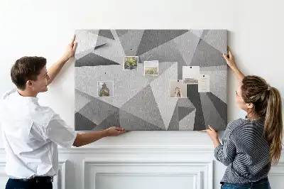 Tablica korkowa z motywem abstrakcji 3D