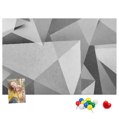 Tablica korkowa z motywem abstrakcji 3D