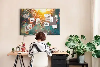 Tablica korkowa dla dzieci Pierwsze pąki wiosny