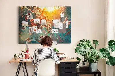 Tablica korkowa dla dzieci Wiosenne kwiaty