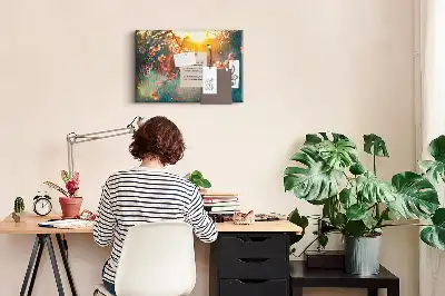 Tablica korkowa dla dzieci Wiosenne kwiaty