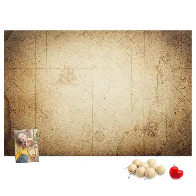 Tablica korkowa Stara mapa świata