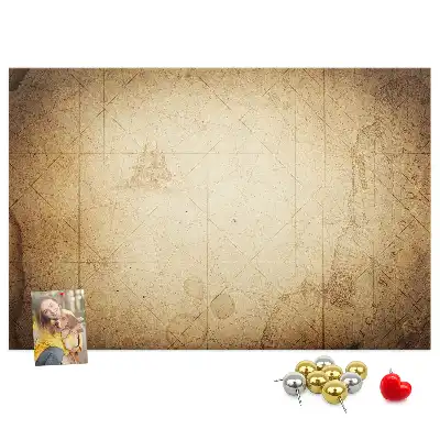 Tablica korkowa Stara mapa świata
