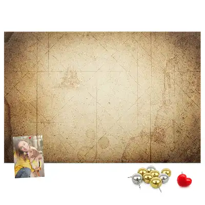 Tablica korkowa Stara mapa świata