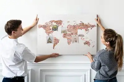 Tablica korkowa Stara mapa na cegle