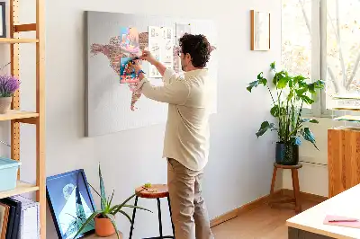 Tablica korkowa Stara mapa na cegle