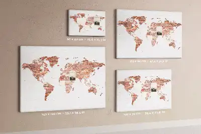 Tablica korkowa Stara mapa na cegle