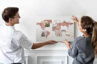 Tablica korkowa Stara mapa na cegle