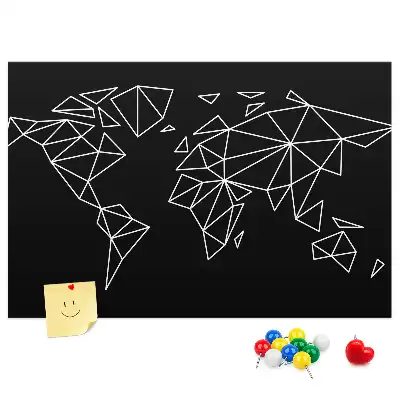 Tablica korkowa dla dzieci Nowoczesna mapa świata