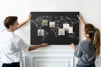 Nowoczesna korkowa mapa świata dla dzieci