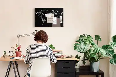 Nowoczesna korkowa mapa świata dla dzieci