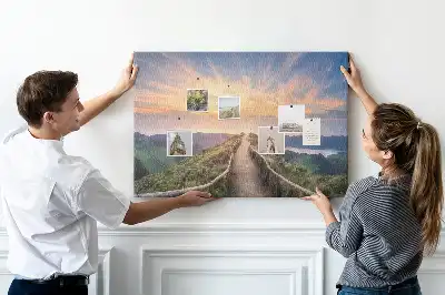 Korkowa tablica Górski krajobraz