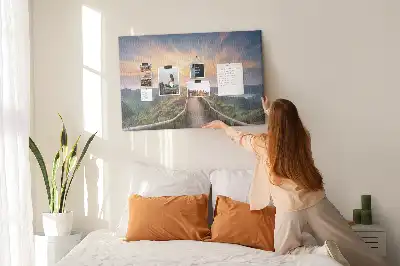 Korkowa tablica Górski krajobraz