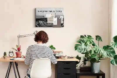 Tablica korkowa Każdy ma historię