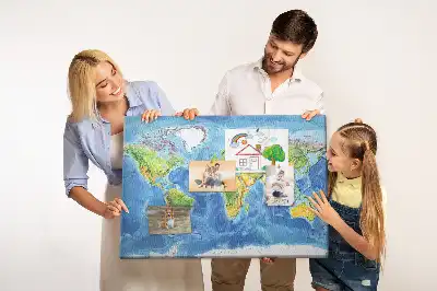 Tablica korkowa Mapa świata