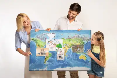 Tablica korkowa Mapa świata