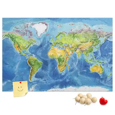 Tablica korkowa Mapa świata