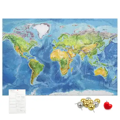 Tablica korkowa Mapa świata