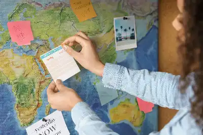 Tablica korkowa Mapa świata