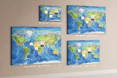 Tablica korkowa Mapa świata