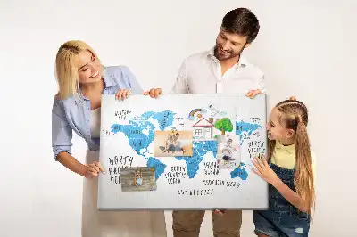 Tablica korkowa ozdobna Niebieska mapa ziemi