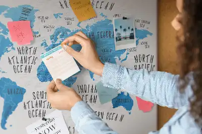 Tablica korkowa ozdobna Niebieska mapa ziemi