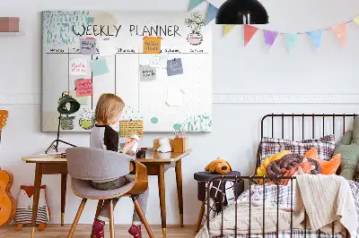 Tablica korkowa dla dzieci Kaktusowy tygodniowy planer