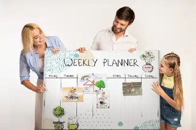 Tablica korkowa dla dzieci Kaktusowy tygodniowy planer