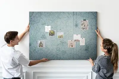 Tablica korkowa ozdobna Vintage Mapa