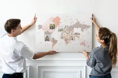 Korkowa tablica Szczegółowa mapa świata