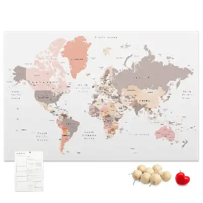 Korkowa tablica Szczegółowa mapa świata