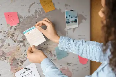 Korkowa tablica Szczegółowa mapa świata