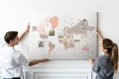 Korkowa tablica Szczegółowa mapa świata