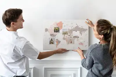 Korkowa tablica Szczegółowa mapa świata