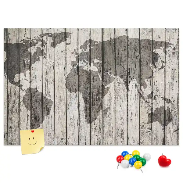 Tablica korkowa dla dzieci Mapa Świata Deski