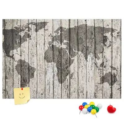 Tablica korkowa dla dzieci Mapa Świata Deski