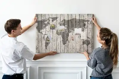 Tablica korkowa dla dzieci Mapa Świata Deski