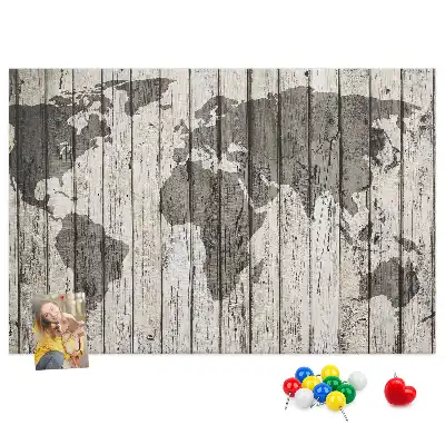 Tablica korkowa dla dzieci Mapa Świata Deski