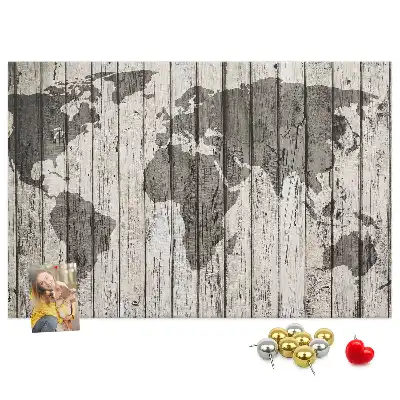 Tablica korkowa dla dzieci Mapa Świata Deski