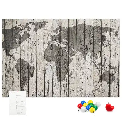 Tablica korkowa dla dzieci Mapa Świata Deski