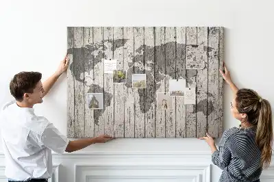 Tablica korkowa dla dzieci Mapa Świata Deski