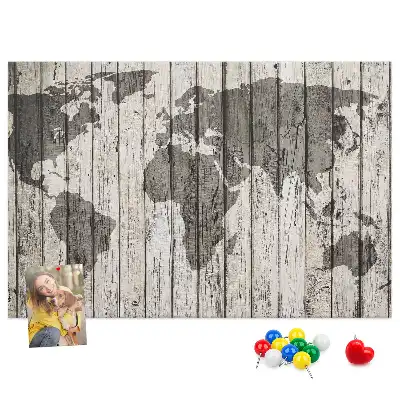 Tablica korkowa dla dzieci Mapa Świata Deski