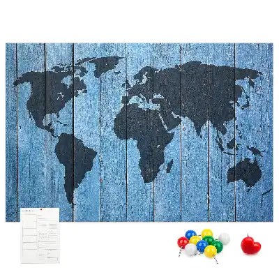 Tablica korkowa ozdobna Mapa świata deski