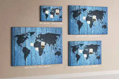 Tablica korkowa ozdobna Mapa świata deski