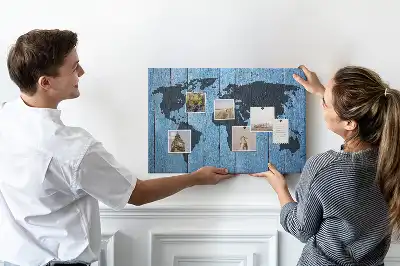 Tablica korkowa ozdobna Mapa świata deski