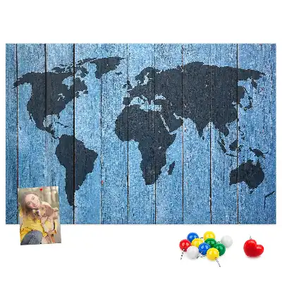 Tablica korkowa ozdobna Mapa świata deski