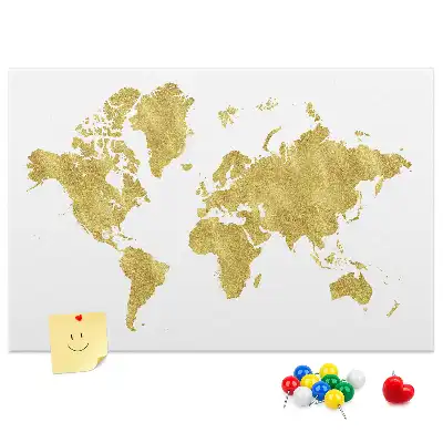 Korkowa tablica Złota mapa świata