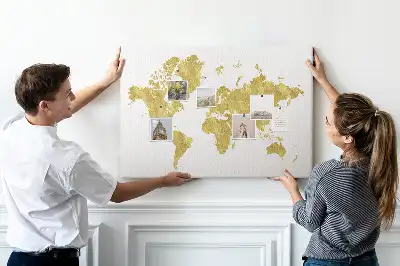 Korkowa tablica Złota mapa świata