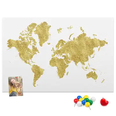 Korkowa tablica Złota mapa świata